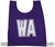 Netball Bib Set w/- 3D Lettering Purple - Small