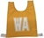 Netball Bib Set w/- 3D Lettering Yellow - Small