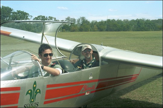 Jack with NSW Gliding Instructor Richard Nowakowski.