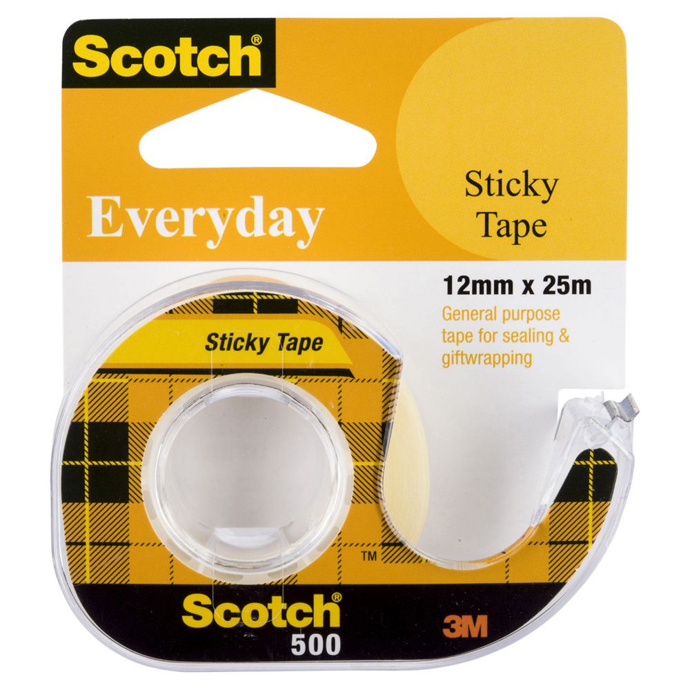 Scotch 500 Everyday Adhesive Tape with Dispenser 12mm x 25m eBay