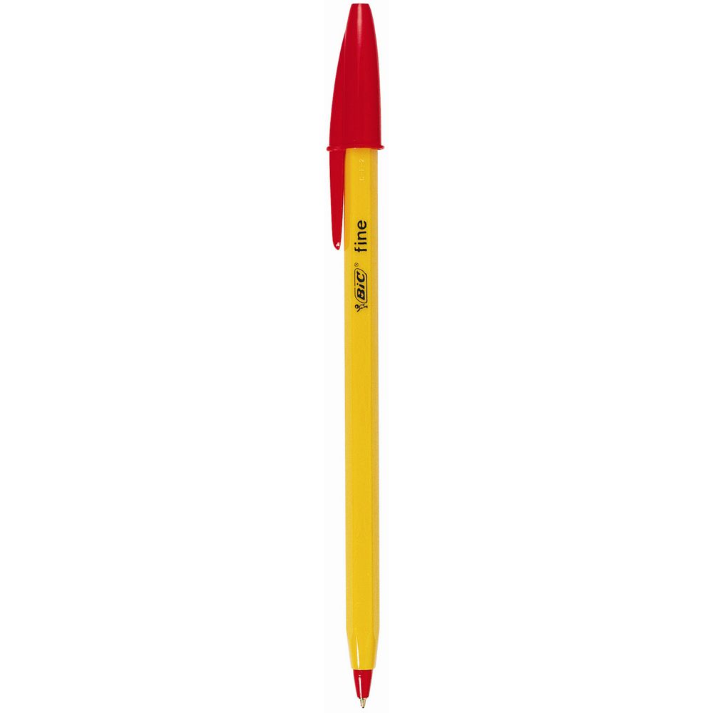 BIC Cristal Fine Point Ballpoint Pens Red 12 Pack eBay