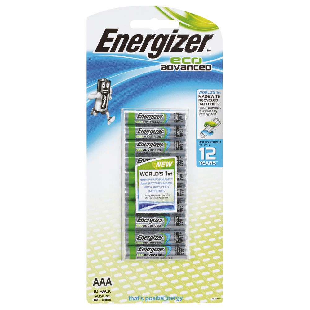 Energizer Eco Advanced AAA Batteries 10 Pack eBay