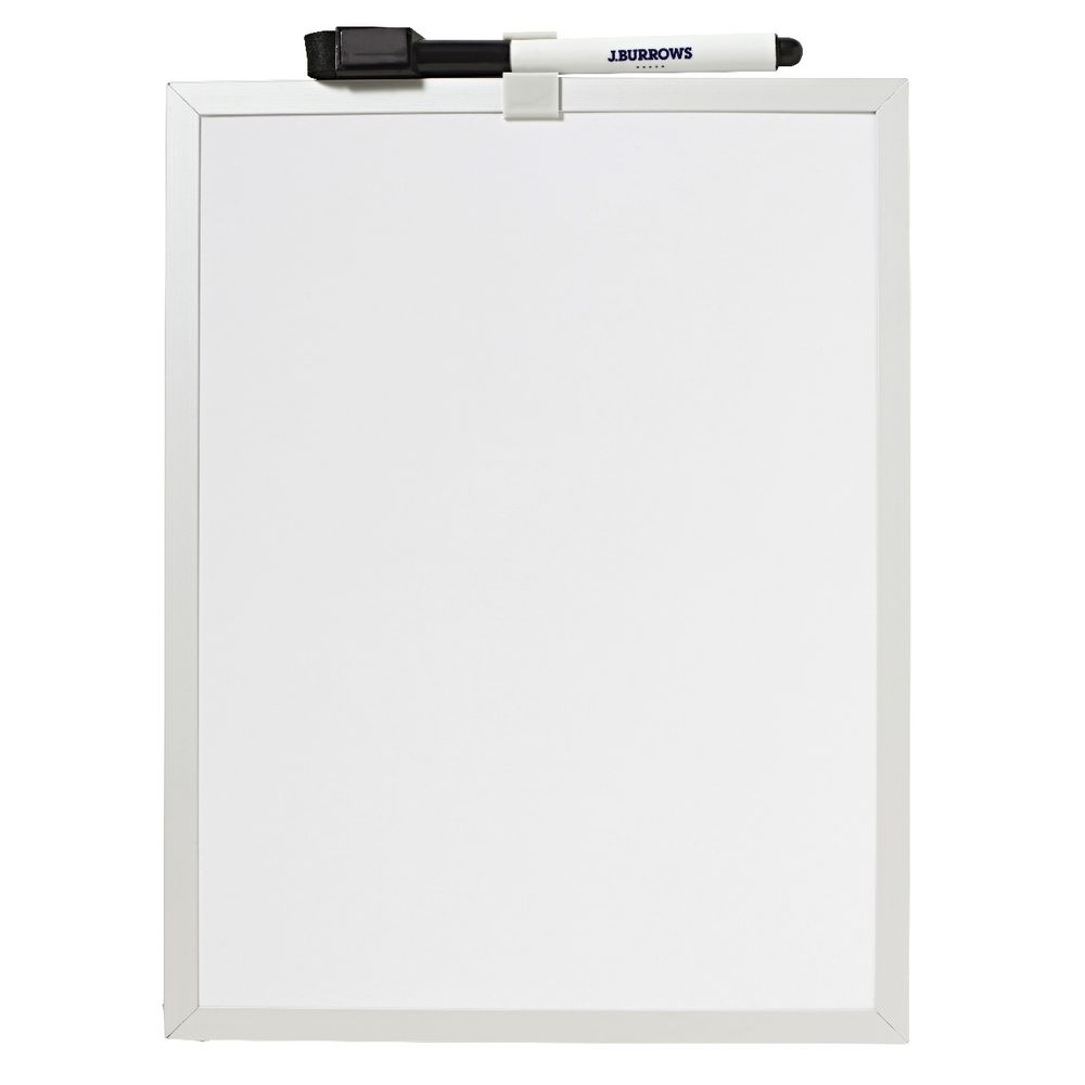 J.Burrows Aluminium Frame Whiteboard White eBay
