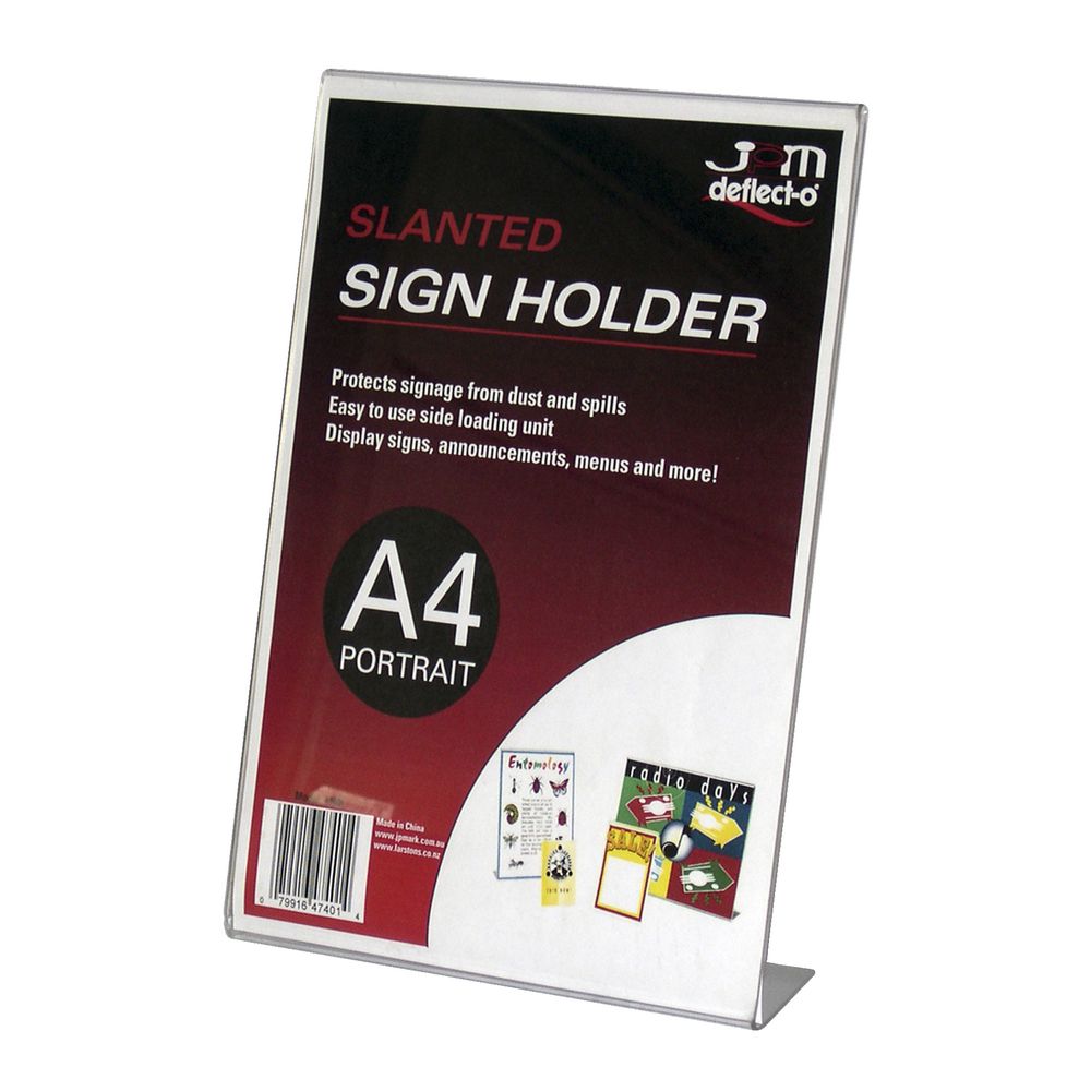 Bulk Buy 3 x deflectO Slanted A4 Sign Holder Portrait eBay