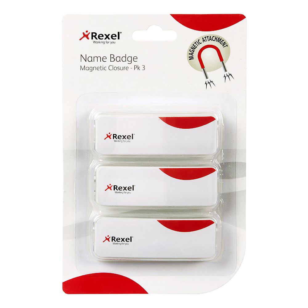 Rexel Name Badge 3 Pack eBay