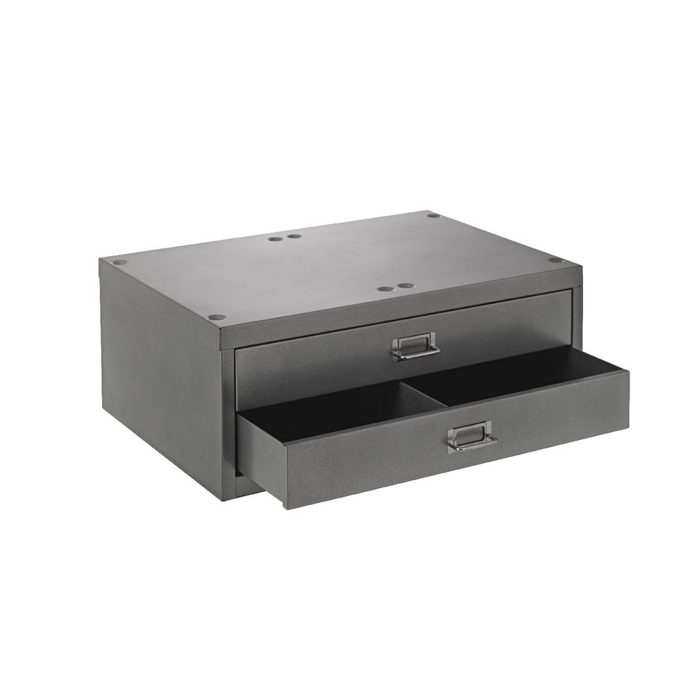 NEW Spencer Desktop 2 Drawer Office Filing Storage A3 Silver