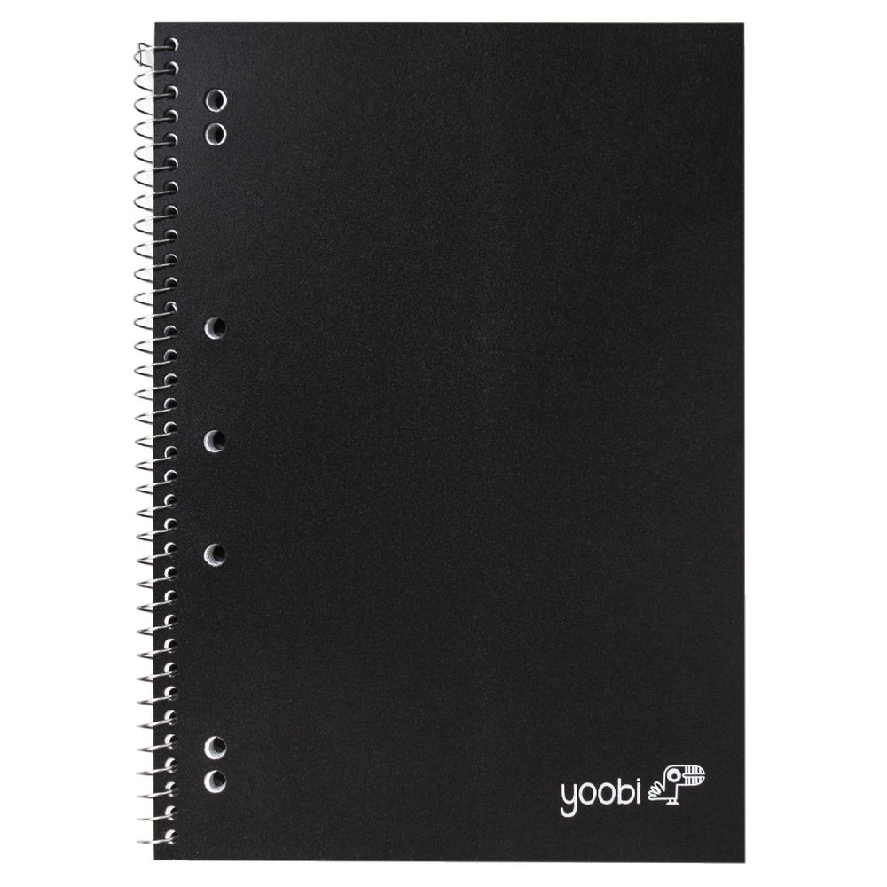Yoobi A4 Spiral Notebook Black 100 Page eBay