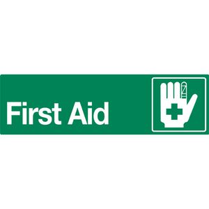 Mills Display First Aid Sign 330 x 95mm