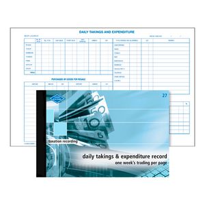 Zions Daily Takings and Expenditure Record Book