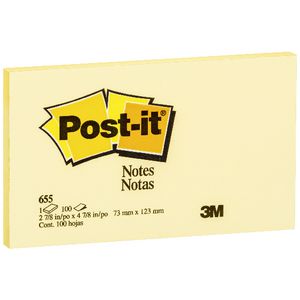Post-it Notes 76 x 123mm Yellow