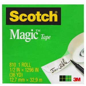 Scotch Magic 810 Invisible Adhesive Tape 12mm x 33m
