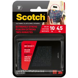 Scotch Fasteners 25mm x 76mm Black 4 Pack