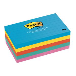 Post-it Lined Notes 76 x 127 mm Jaipur 5 Pack
