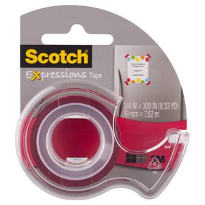 Scotch Expressions Tape 19mm x 7.6m Red