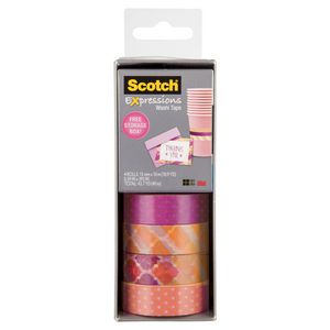 Scotch Expressions Washi Tape 4 Pack Yellow and Purple