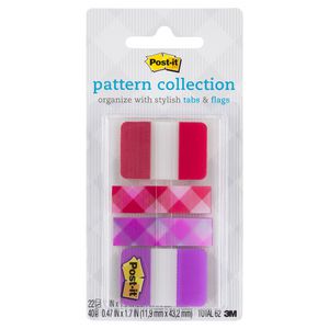Post-it Pattern Collection Tabs and Flags Red 4 Pack