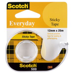 Scotch 500 Everyday Adhesive Tape with Dispenser 12mm x 25m
