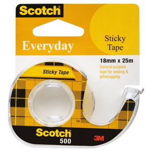 Scotch 500 Everyday Adhesive Tape with Dispenser 18mm x 25m