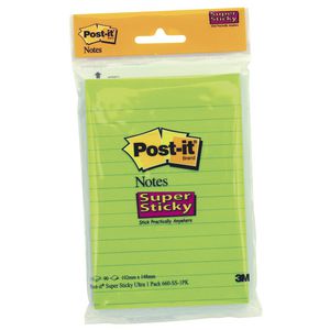 Post-it Super Sticky Lined Notes
