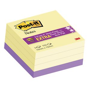 Post-it Notes 76 x 76 mm Yellow 3 Pack