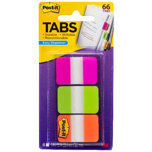 Post-it Durable Filing Tabs Fluoro 3 Pack