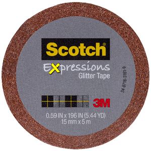 Scotch Expressions Glitter Tape 15mm x 5m Orange