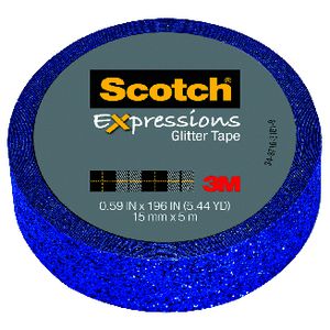 Scotch Expressions Glitter Tape 15mm x 5m Dark Blue