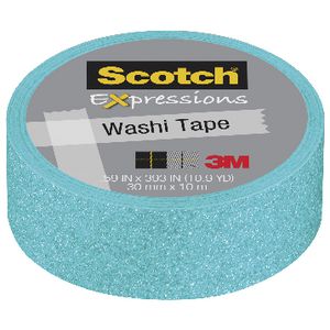 Scotch Expressions Glitter Tape 15mm x 5m Light Blue