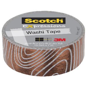 Scotch Expressions Foil Tape 15mm x 7m Gold Swirl