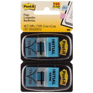 Post-it Initial Here Flags Blue 2 Pack