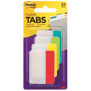 Post-it Durable Tabs 50 x38mm Assorted 4 Pack