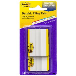 3M Post-it Durable Filing Tabs Yellow 50 Pack