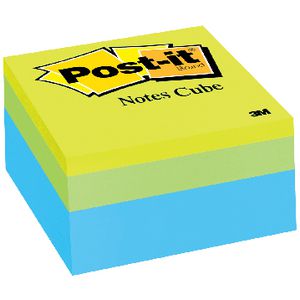 Post-it Notes Cube 76 x 76mm Green Wave