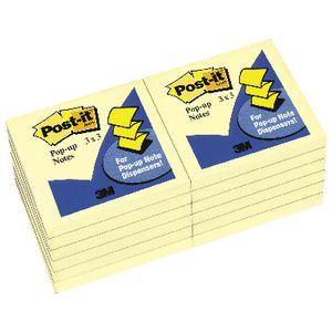 Post-it Pop-up Notes Refill Yellow 12 Pack