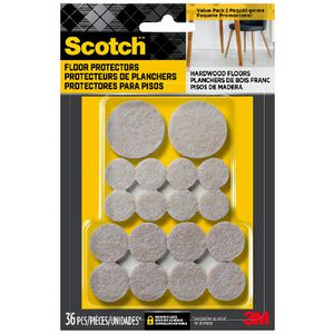 Scotch Felt Pads Beige 36 Pack
