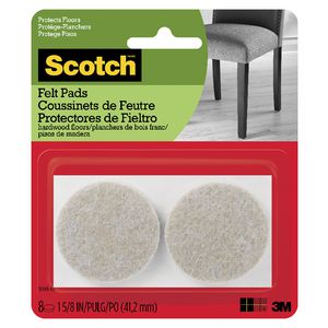 Scotch Felt Pads 4.1cm Beige 8 Pack