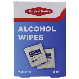 Surgical Basics Alcohol Wipes 60 Pack