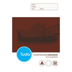 Tudor B5 NSW Student Notebook Dark Brown
