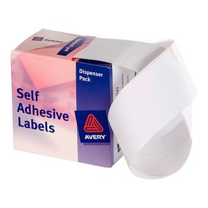 Avery Dispenser Labels Rectangle 89 x 43mm White 100 Pack