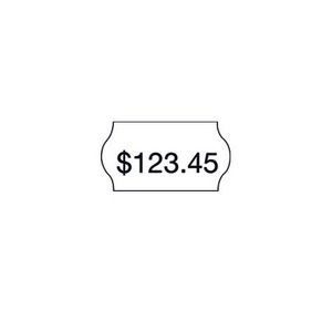 Meto 1 Line Price Labels Removable White 10 Pack