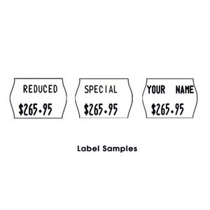 Meto 2 Line Series Alpha Labels Fluoro Red 10 Pack