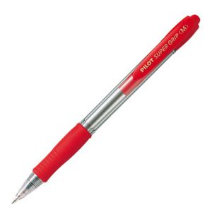 Pilot Super Grip Retractable Ballpoint Pen Red 4 Pack