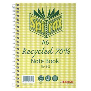 Spirax No.803 A6 Recycled Notebook