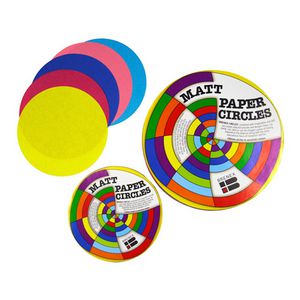 Brenex Paper Circles Matte 180mm Assorted Colours 100 Pack