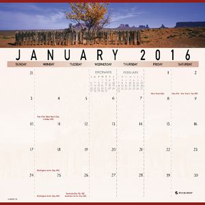 At A Glance Landscape Monthly Calendar 2016