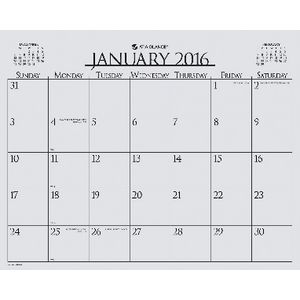 At A Glance Business Monthly Wall Board Calendar 2016