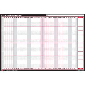 Sasco Undated Wall Planner