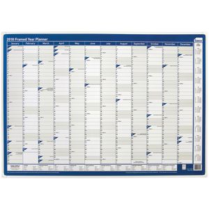 Sasco Framed 2018 Wall Planner 700 x 1000mm