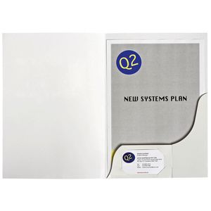 Marbig A4 Presentation Folder Matte White 50 Pack