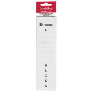 Crystalfile Tab Insert 52 Pack